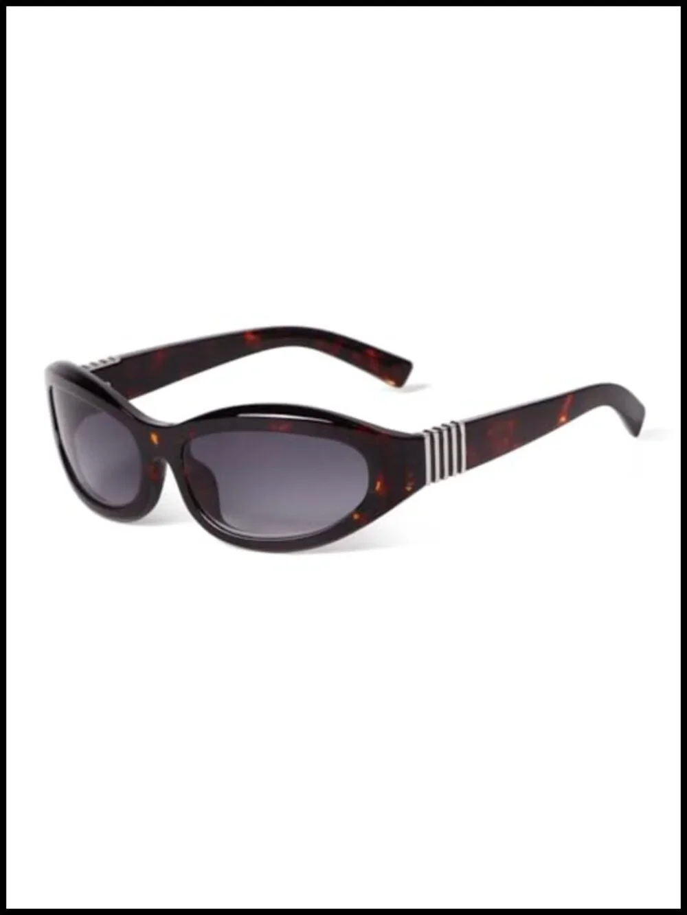 Y2K Wrap Around Sunglasses Cat Eye Oval Frame UV400